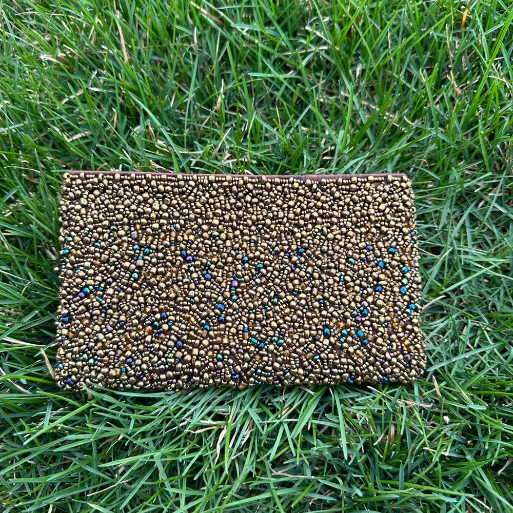 Beaded Gold Evening Clutch